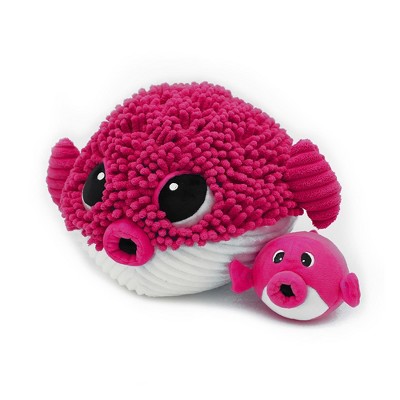 TriAction Toys Les Delingos Ptipotos Mom and Baby Puffer Fish | Red