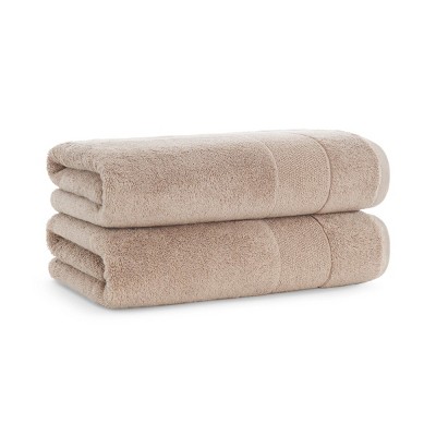 Aston & Arden Luxury Bath Towels (600 GSM, 30x60 in., 2-Pack), Solid Color Block