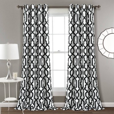 2pk Light Filtering Edward Window Curtain Panels - Lush Décor