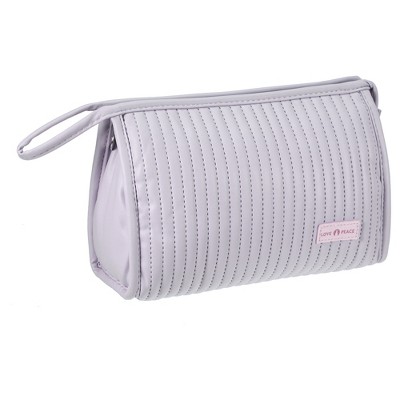 Unique Bargains PU Leather Makeup Bag Large Makeup Bag Make Up Brush Organizer Bag Toiletry Bag for Women 1 Pcs
