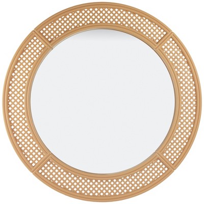 Northlight 30" Round Woven Style Wall Mirror