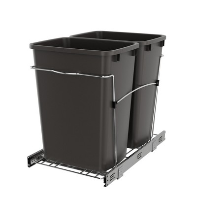 Rev-A-Shelf RV-18KD Series 35-Quart Kitchen Cabinet Pullout Waste Container