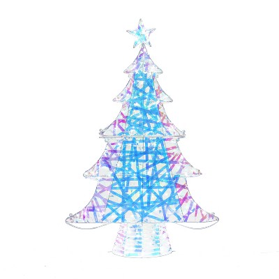 LuxenHome Lighted Christmas Tree Indoor and Outdoor Holiday Decoration Multi-Color