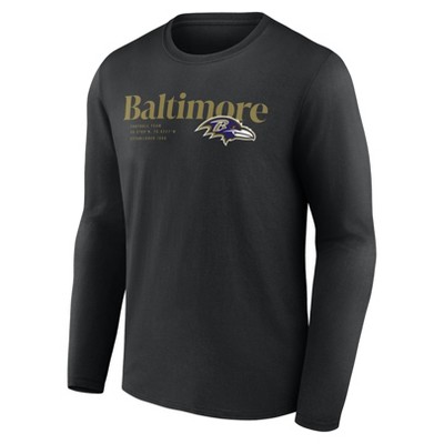 NFL Baltimore Ravens Men's Black Long Sleeve T-Shirt