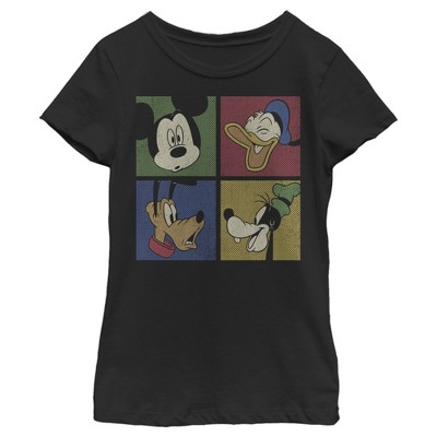 Girl's Disney Mickey Mouse Character Square T-Shirt