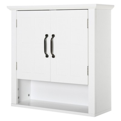 Dexmalle White Medicine Cabinet with Adjustable Shelf and 2 Doors