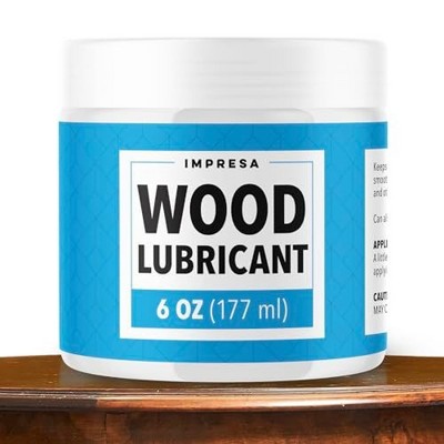 Impresa Wood Lubricant for Home DIY Projects - Multi-Purpose Semi Paste Wax for Wood - Drawer & Door Hinge Lubricant - 6oz