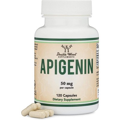 Apigenin - 120 x 50 mg capsules by Double Wood Supplements - Bioflavonoid for Relaxation and Sleep Support