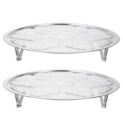 Unique Bargains Stainless Steel Heat Resistant Rust Resistant Steamer Rack with Stand