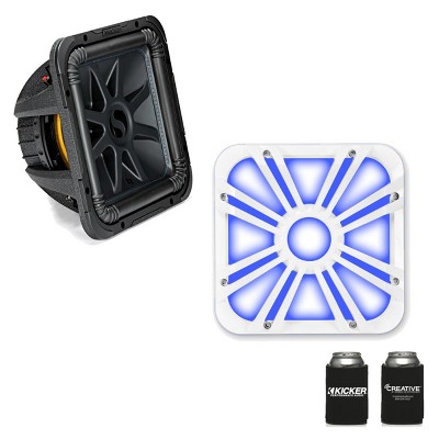 Kicker 44L7S122 L7S 12" Dual 2-Ohm Subwoofer & LED White Grill