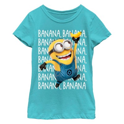 Girl's Despicable Me Minions Banana Repeat T-Shirt