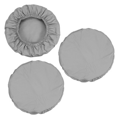 Unique Bargains Round Washable Elastic Bar Stool Cover for Dia 12"-14" Chair 3 Pcs