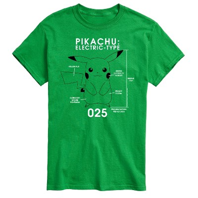 Men's - Pokémon - Pikachu Electric-Type Short Sleeve Graphic T-Shirt