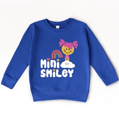 The Juniper Shop Mini Smiley Rainbow Cloud Aria Toddler Sweatshirt