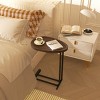 KTMBDW C-Shaped End Table, Small Side Table for Couch, Sofa Table with Metal Frame for Living Room, Bedroom, Bedside - 2 of 4
