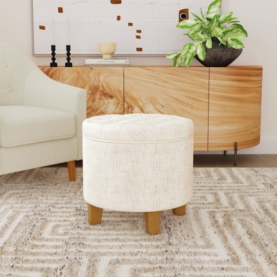 Boho Tufted Storage Ottoman - HomePop