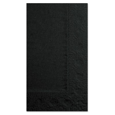 Hoffmaster Dinner Napkins, 2-Ply, 15 x 17, Black, 1000/Carton
