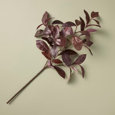 Black Plum Leaf Artificial Fall Stem - Hearth & Hand™ with Magnolia