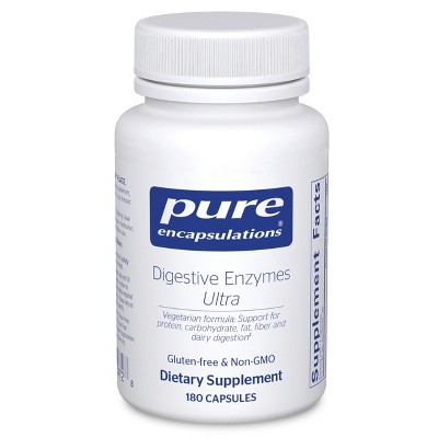 Pure Encapsulations Digestive Enzymes Ultra - Vegetarian Digestive Enzyme to Support Protein, Carb, Fiber, and Dairy Digestion* - 180 Capsules