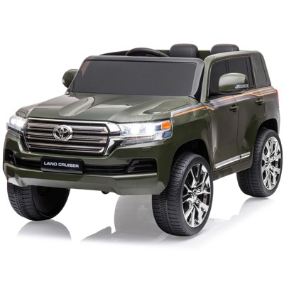 Acekool 12V Electric Kids Ride-On SUV, 2-Seater with Remote Control, LED Lights & Music – Army Green