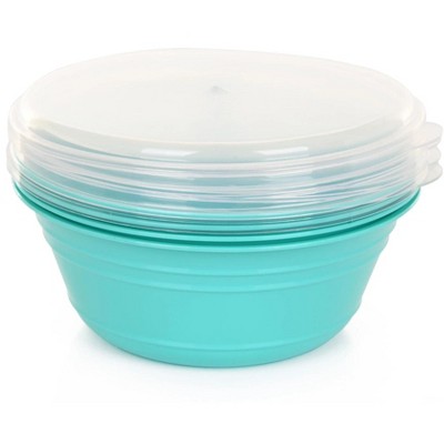 Mintra Home - Plastic Bowls with Covers 4 Pack
