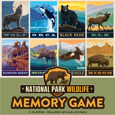 MasterPieces National Parks Wildlife Memory Matching Game for Adult