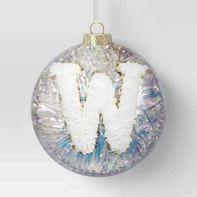 Christmas Monogram Plastic Tinsel Ball W - Wondershop™