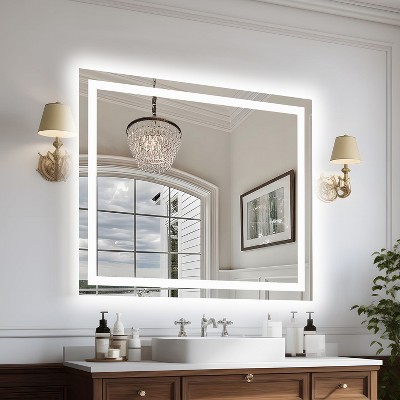 48x40 Inch Frameless LED Bathroom Mirror,Smart Mirror