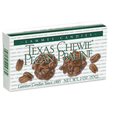 Lammes Candies Texas Chewie Pecan Pralines 2 Pieces Per Box, 48 Box