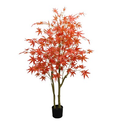 Artificial Maple Tree with Realistic Silk Leaves, Fall Tree In Pot for Home Decoration Party
