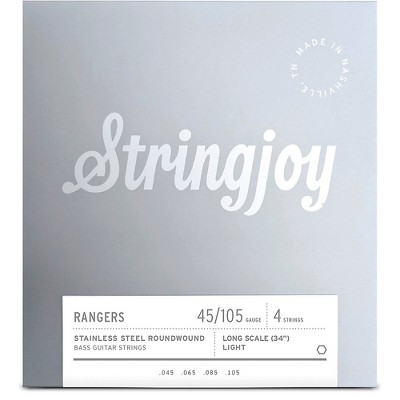 Stringjoy Rangers 4 String Long Scale Stainless Steel Bass Guitar Strings