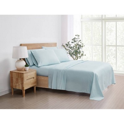 5th Avenue Lux Queen 6pc 1200 Thread Count CVC Cooling Light Blue