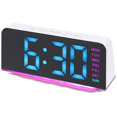 REGALWOVEN Plastic Digital Corded Accurate Electric Alarm Clock 6.3 x 2.6 x 1.6 inch