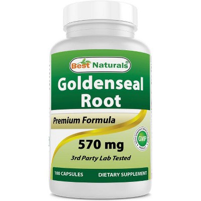 Best Naturals Goldenseal Root 570 mg 100 Capsules