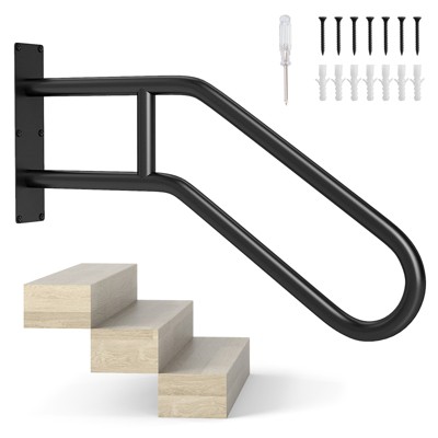 Costway 1/2 PCS Heavy-duty Handrail Non-slip Wall Mount Stair Hand Railing Grab Bar for Elderly