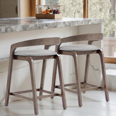 Christopher Knight Home Casper Contemporary 25.25" Rubberwood Counter Stools (Set of 2)