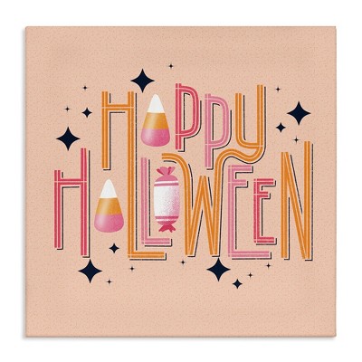 Stupell Industries Happy Halloween with Candy Canvas Art