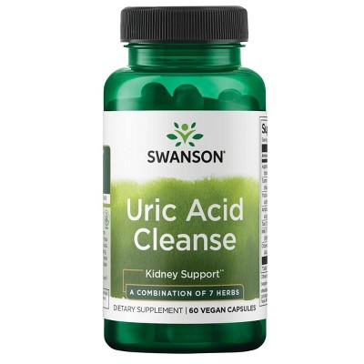 Swanson Ultra Uric Acid Cleanse, Natural Supplement Supports Kidney Function & Helps Reduce Uric Acid, 60 Capsules