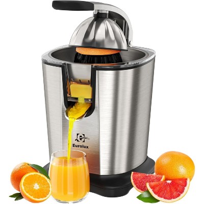 Eurolux 300W Citrus Juicer Power Pro– Stainless Steel, Quiet, Dishwasher Safe, Anti-drip Spout
