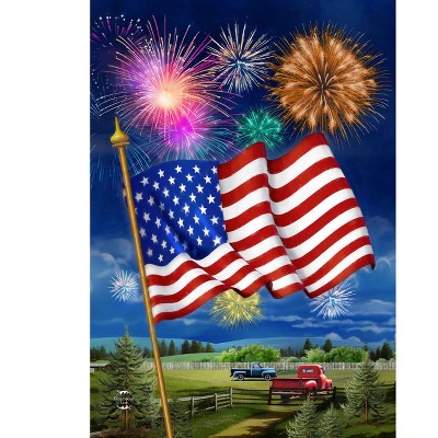 Briarwood Lane House Flag 40x28 For Outdoor American Flag Firework House Flag