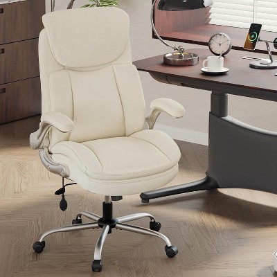 Ora Maison Big and Tall Executive Office Chair, BIFMA-Certified Heavy Duty Desk Chair with Adjustable Lumbar Support, Wide Seat & Padded Armrests