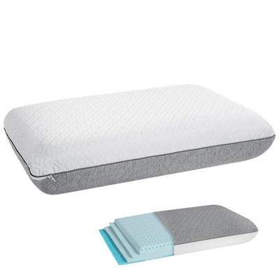 Vipbear Adjustable Memory Foam Pillow with Dual-Sleep Cover,Thin Pillow to Adjust Softness/Support, Adjustable Pillow for Back/Stomach/Side Sleeper