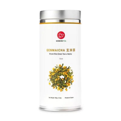 Senbird Tea 3.5oz / 100g Loose Leaf Japanese Genmaicha with Ceremonial Matcha Suzu – Kyoto, Japan