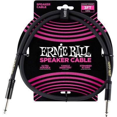 Ernie Ball Speaker Cable Black Straight/Straight