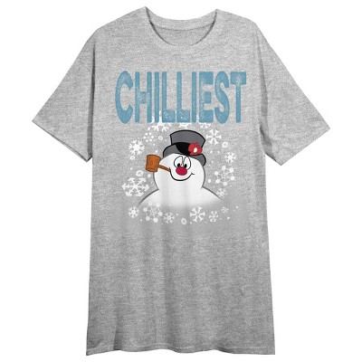 Frosty the Snowman Chillest Women's Gray Short Sleeve Sleep Shirt