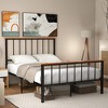 Tangkula Full/Queen Size Metal Platform Bed Frame Mattress Foundation with Headboard Industrial - 2 of 4