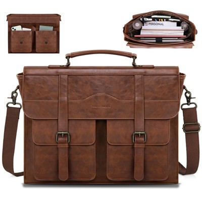 Mens Messenger Bag  Vintage Leather Laptop Briefcase Satchel Computer Shoulder Bag