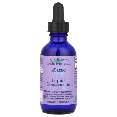 Eidon Ionic Minerals Ionic Minerals, Zinc, Liquid Concentrate, 2 oz (60 ml)
