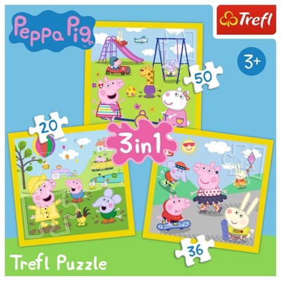 Trefl Peppa Pig Happy Day 3 in1 Jigsaw Puzzle - 106pc
