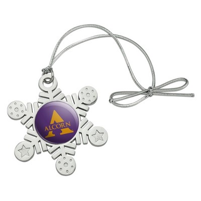 Alcorn Primary Logo Metal Snowflake Christmas Tree Holiday Ornament